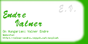 endre valner business card